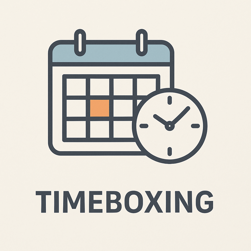 Grafik von der Zeitmanagement-Methode Timeboxing